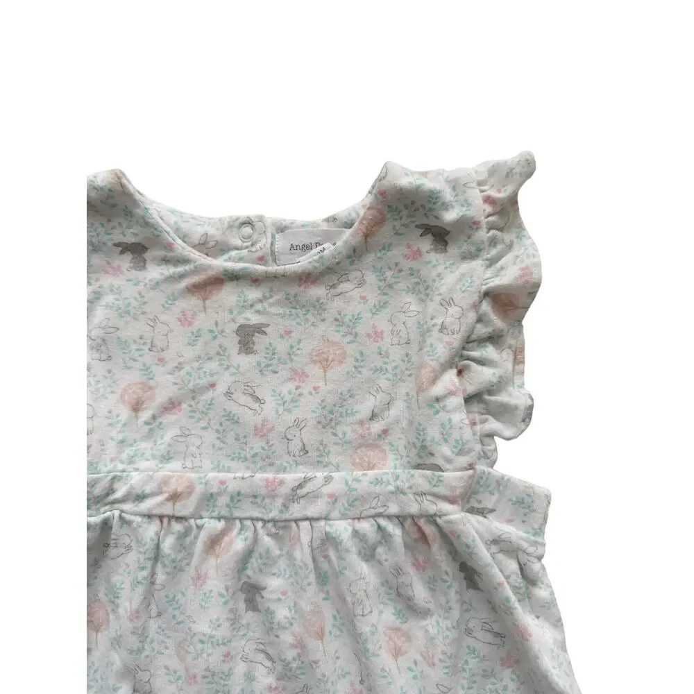 Angel Dear Bamboo Bunny Romper Size 6-12m